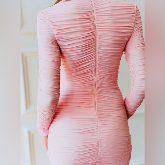 NWT H&M X Magda Butrym Rose-Appliquéd Mock Turtleneck Dress - Picture 10 of 16